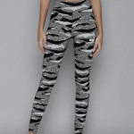 Women Grey Animal Printed Leggings