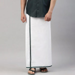 White Solid Cotton Dhoti