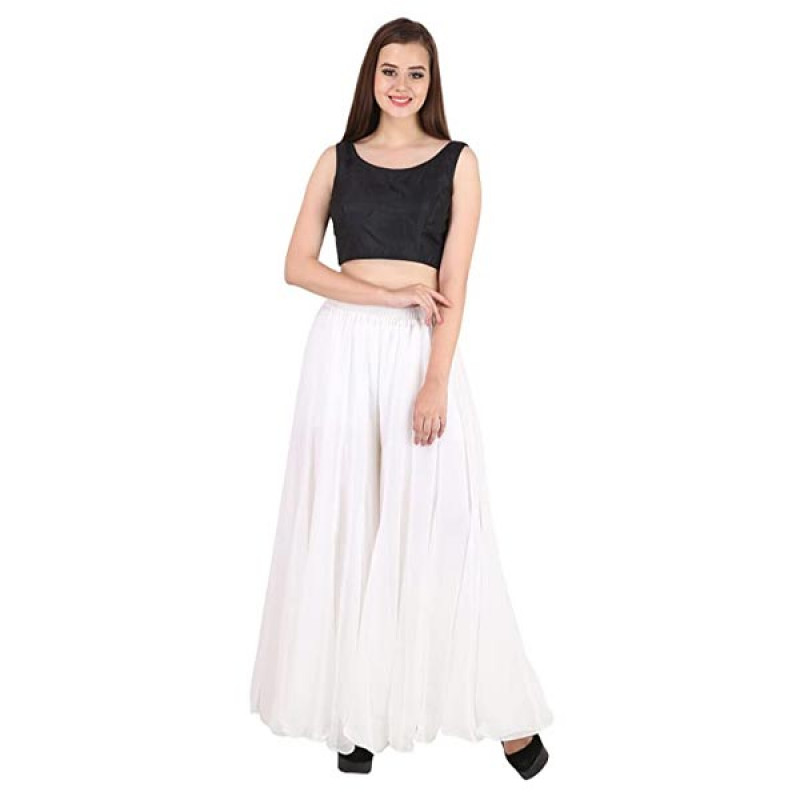 Shararat Women's Georgette Palazzo Pants