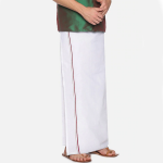 Men White Solid Pure Cotton Dhoti